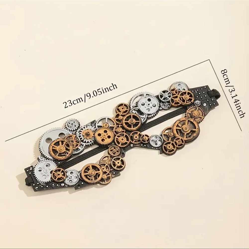 Steampunk Style Mask, Creative 1/2 Face Party Mask, NEW - Picture 3 of 8